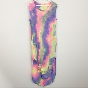 NEW Peach Lane🦄 Size S tie-dye pastel festival maxi dress Coachella